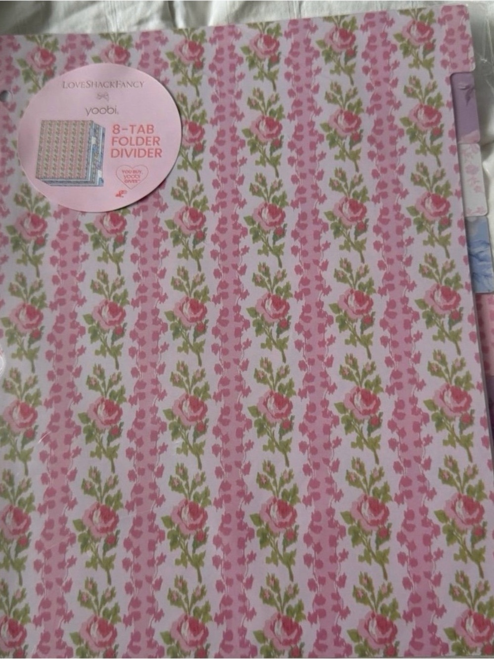 Love Shack Fancy 8 Tab Folder Divider